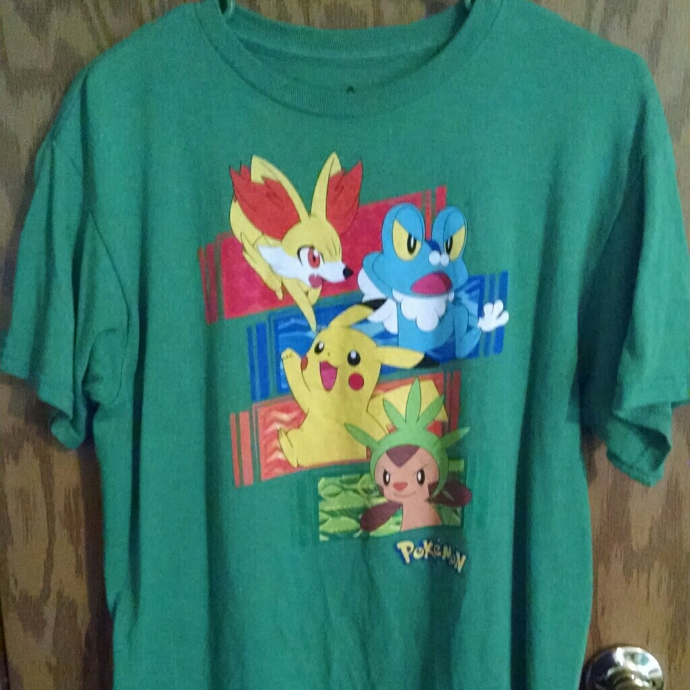 Boys XL(16-18) Green Pokemon Top